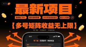 最新挂G项目：谁都能做，操作简单到爆，24 小时全自动运行，日入3位数，多号矩阵收益无上限【揭秘】-第一资源库