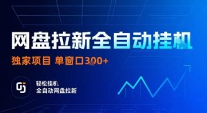 网盘拉新全自动挂G,独家项目,全自动运行完成拉新做任务,单窗口3张+【揭秘】-第一资源库