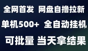 2025最新九月网盘自撸拉新，全自动运行，解放双手，日入5张+，小白可玩，批量操作【揭秘】-第一资源库