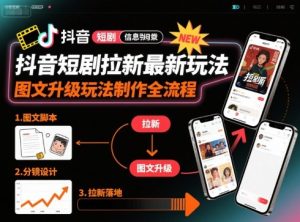 抖音短剧拉新最新玩法之图文升级玩法制作全流程,操作简单,0粉可做-第一资源库