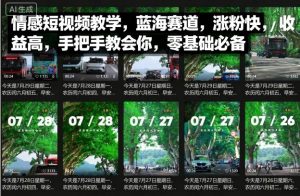 情感短视频教学,蓝海赛道,涨粉快,收益高,手把手教会你,零基础必备-第一资源库