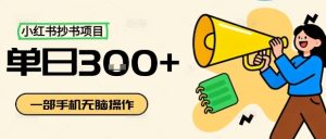 小红书抄书项目,无脑操作,一天3张-第一资源库