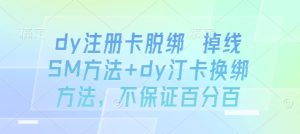 dy注册卡脱绑 掉线SM方法+dy汀卡换绑方法,不保证百分百-第一资源库