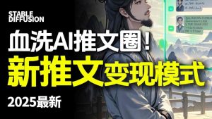 最新AI动态电影漫画小说推文,全流程实操教学,小白也能月入1W+-第一资源库
