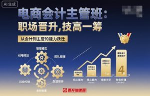电商会计主管班,职场晋升,技高一筹-第一资源库