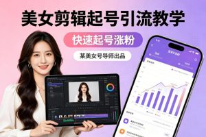 某美女号导师出品：美女剪辑起号引流教学，快速起号涨粉-第一资源库