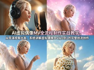 AI虚拟偶像MV全流程制作实战教学，从导演视角出发，系统讲解虚拟偶像MV从0到1的完整创作流程-第一资源库