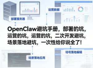 OpenClaw小龙虾避坑手册，部署的坑，运营的坑，二次开发避坑，场景落地避坑，一次性给你说全了！-第一资源库