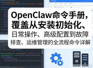OpenClaw命令手册,覆盖从安装初始化、日常操作、高级配置到故障排查、运维管理的全流程命令详解-第一资源库