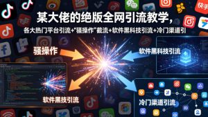某大佬的绝版全网引流教学，各大热门平台引流+”骚操作”截流+软件黑科技引流+冷门渠道引流等-第一资源库