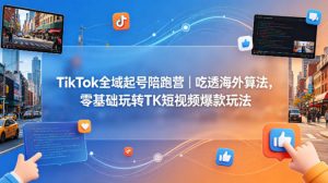 TikTok全域起号陪跑营｜吃透海外算法，零基础玩转TK短视频爆款玩法-第一资源库