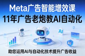 Meta广告智能增效课,11年广告老炮教AI自动化,助您运用AI与自动化技术提升广告收益-第一资源库