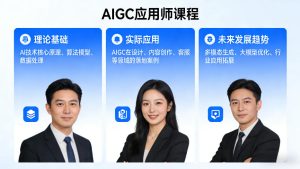 AIGC应用师课程,覆盖了AI技术的理论基础、实际应用、以及未来发展趋势-第一资源库
