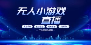 无人小游戏直播:0基础也能做的轻资产副业,解锁无人直播盈利新玩法,轻松月入1W+【揭秘】-第一资源库