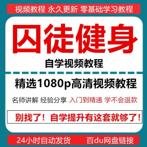 囚徒健身视频教程自重整套教案整专项训练教程+PDF电子版囚徒健身-第一资源库