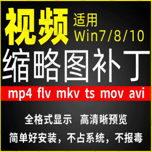 视频缩略图补丁mp4 flv ts mov mkv avi等预览软件工具显示插件-第一资源库