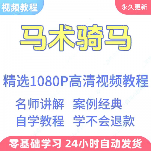 马术骑马视频学习教程新手小白自学零基础入门精通教学课程全集-第一资源库