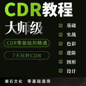 cdr教程视频Coreldraw自学平面设计广告排版零基础入门学习课程-第一资源库