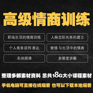 职场情商课程人际交往社交视频自学口才礼仪教程沟通说话技巧素材-第一资源库