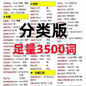 7天背完3500词初中单词中英文分类可以快速记忆英语学霸词根词缀-第一资源库