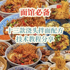 【下单即送】视频教程面馆13款浇头拌面配方新手摆摊创业培训-第一资源库