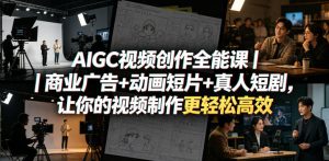 AIGC视频创作全能课｜商业广告+动画短片+真人短剧，让你的视频制作更轻松高效-第一资源库