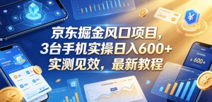 京东掘金风口项目，3台手机实操日入600+，实测见效，最新教程【揭秘】-第一资源库